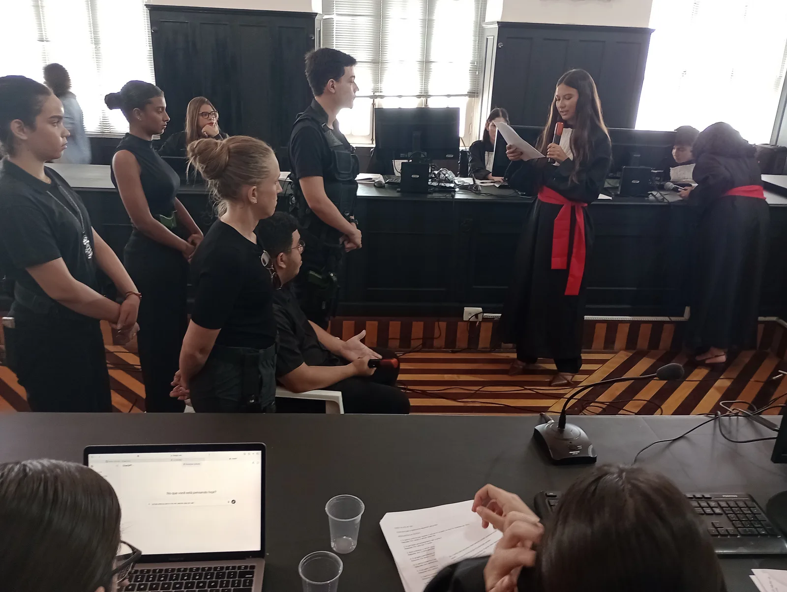 Registro da equipe na simulação de O Suplício de Valdemarina — fotografia 3